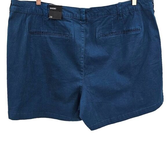 Lane Bryant Womens Plus Size 28 Teal Chino Shorts NWT - Picture 2 of 10